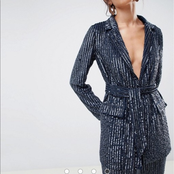 Beaded embellished suit set by ASOS DESIGN - Picture 6 of 8